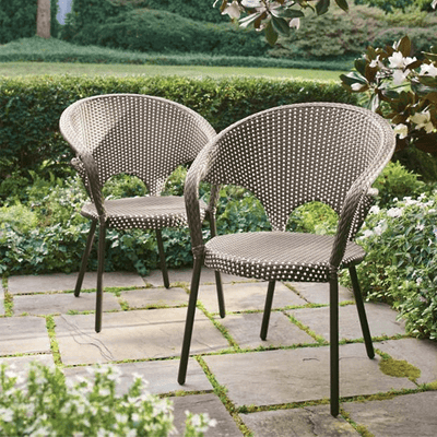 Avery Stacking Dining Chair, Set of 2 - Outdoor Space Designs