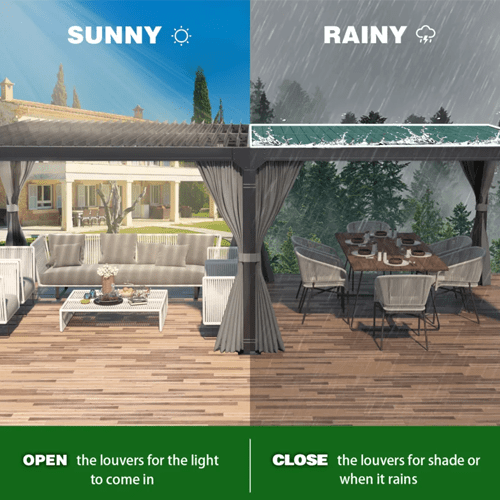 Outdoor Hardtop Gazebo Pergola – Outdoor Space Designs