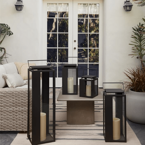 Portside Outdoor Wood Lanterns