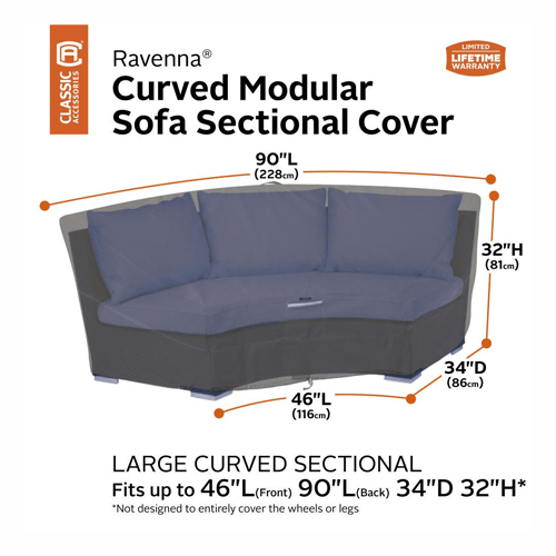 Ravenna Curved Modular Sectional Sofa Cover Outdoor Space Designs