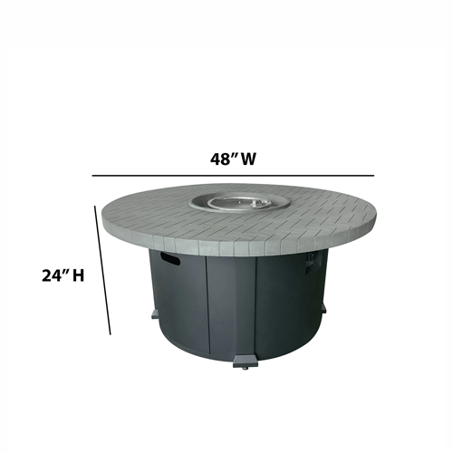 Round Concrete Fire Table Outdoor Space Designs