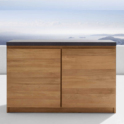 Teak Modular Kitchen Two-Door Cabinet - Outdoor Space Designs