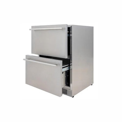 Double Drawer Outdoor Refrigerator - Outdoor Space Designs