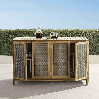 Isola Outdoor Kitchen in Natural Teak - Outdoor Space Designs