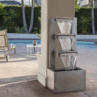 Metal Water Fountain - Outdoor Space Designs