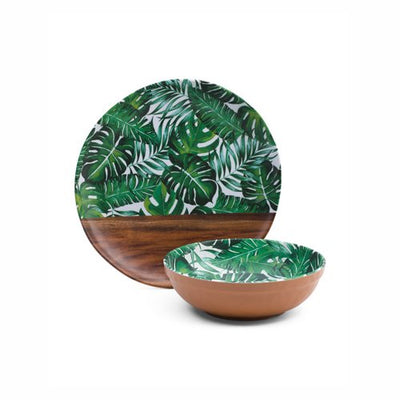 Palm Leaf Plate & Bowl Set - Outdoor Space Designs