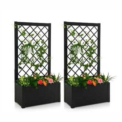 Planter with Trellis, Set of 2 - Outdoor Space Designs