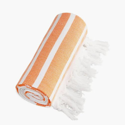 Turkish Towels Orange & White - Outdoor Space Designs