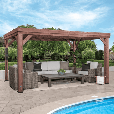 14 Ft. W x 10 Ft. Solid Wood Pergola - Outdoor Space Designs