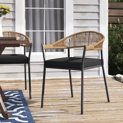 Dagostino Stacking Patio Dining Chair (Set of 2) - Outdoor Space Designs