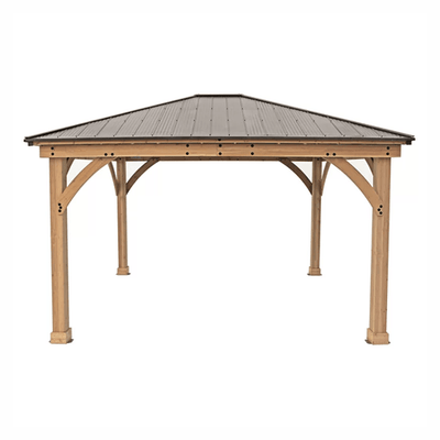 Meridian 14 Ft. W x 12 Ft. D Solid Wood Patio Gazebo - Outdoor Space Designs