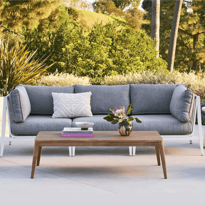 Outer Aluminum Sofa, White - Outdoor Space Designs