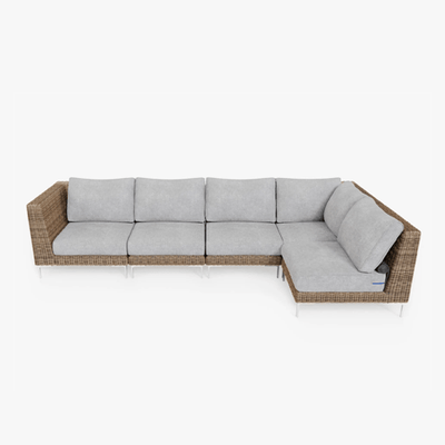 Outer Wicker 5 Seat Sectional - Outdoor Space Designs