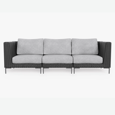 Outer Wicker Outdoor Sofa, Black - Outdoor Space Designs