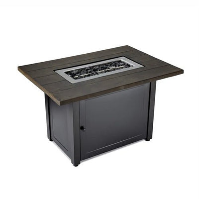 Rectangle Fire Table with Faux Wood Top - Outdoor Space Designs