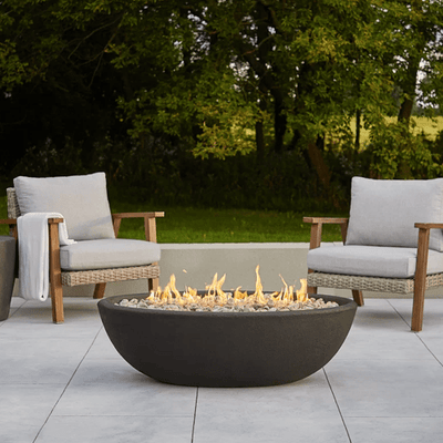 Outdoor concrete online propane fire pit