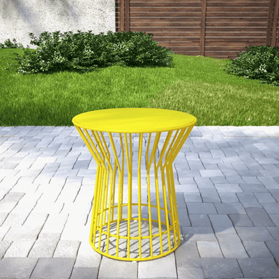 Round Metal Side Table - Outdoor Space Designs