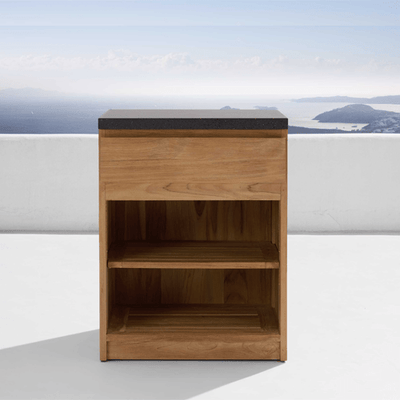 Single Drawer Teak Cabinet - Outdoor Space Designs