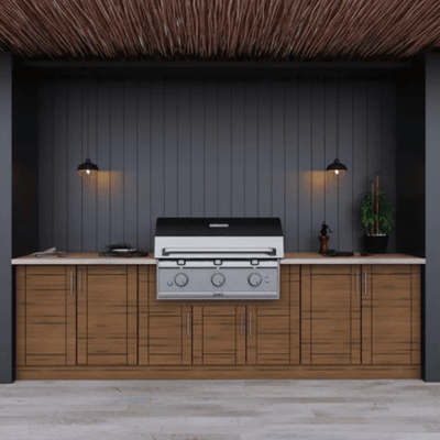 WeatherStrong Sanibel Teak 17-Piece Outdoor kitchen - Outdoor Space Designs